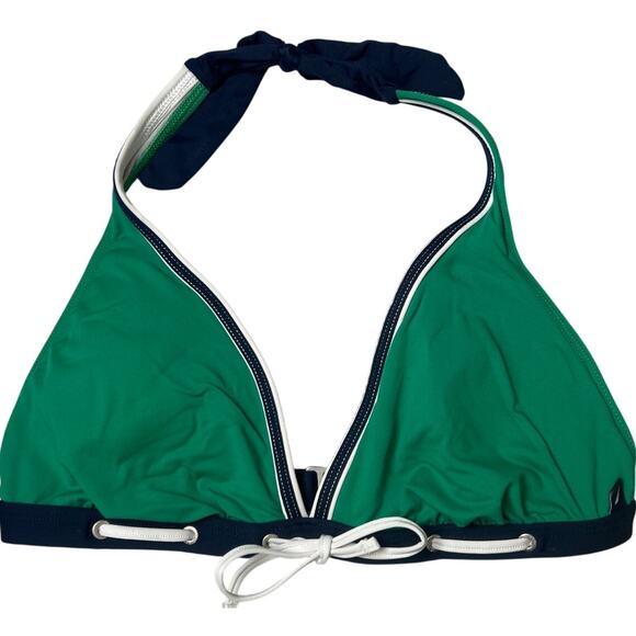 Nautica Women's Halter Tie Front Lightly Lined Bikini‎ Swim Top Size 8 - Picture 1 of 5